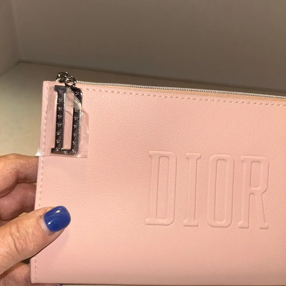 Elegant Dior Pink Women's Clutch/Makeup Bag
